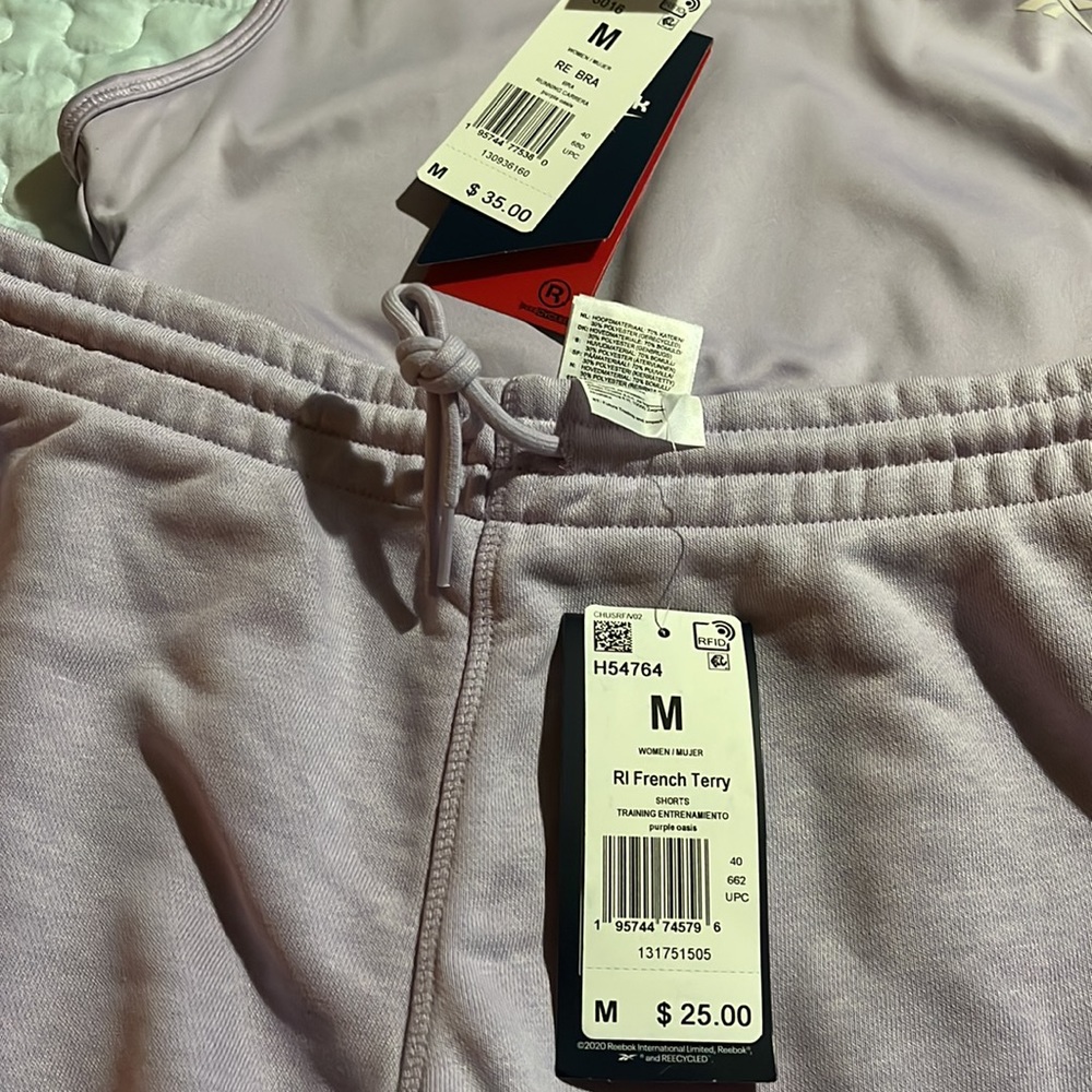 NWT Reebok size Medium Bra/top and shorts. - Picture 6 of 6